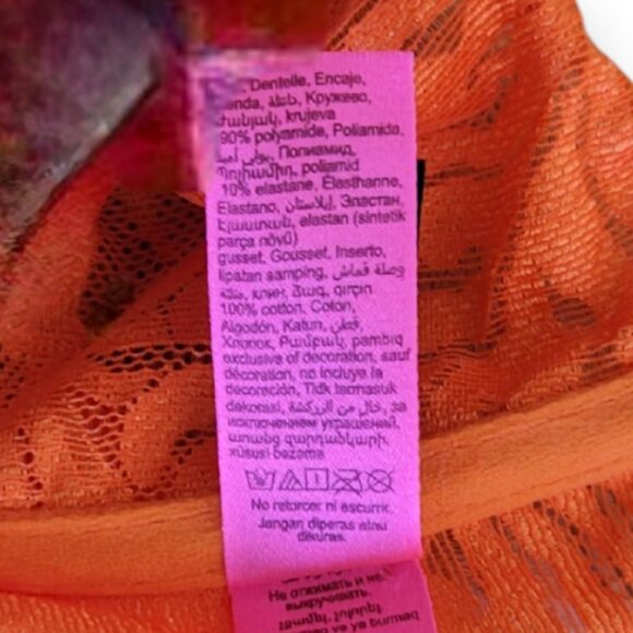 La SENZA Portofino Orange lace one-piece lingerie teddy one-piece size XL EUC - Picture 4 of 9